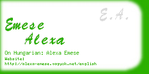 emese alexa business card